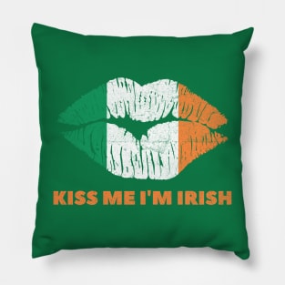 kiss me i,m irish pride lips Pillow