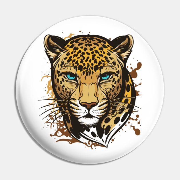 Graffiti Paint Leopard Creative Pin by Cubebox