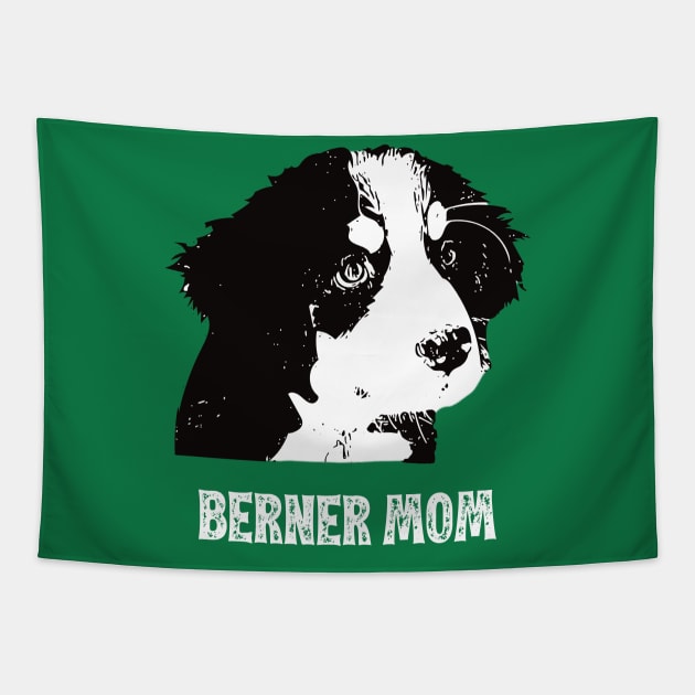 Berner Mom Bernese Mountain Dog Poodle Design Tapestry by DoggyStyles