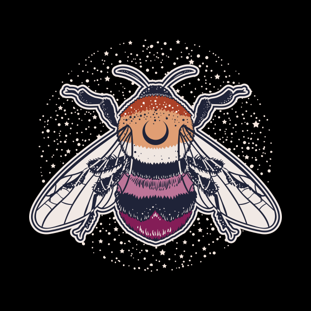 Lesbian Bee Proud LGBT Gay Pride Flag by Psitta