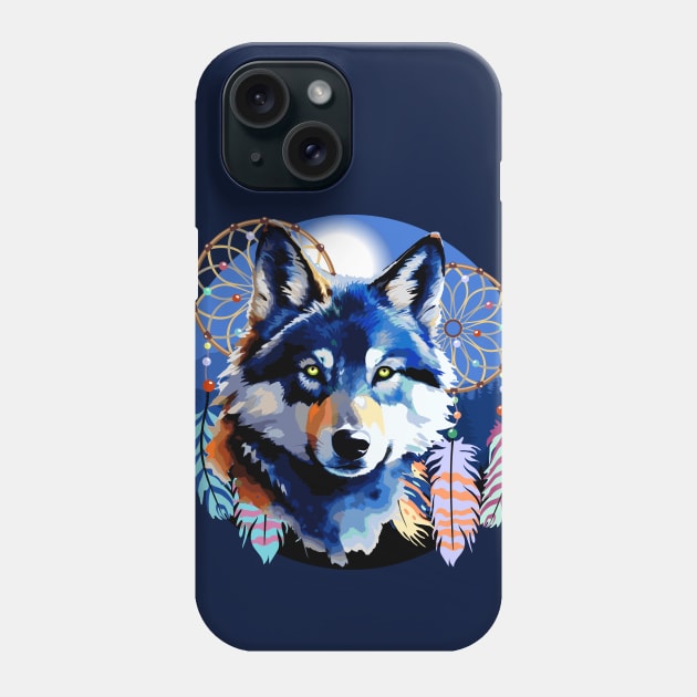 Wolf Native Animal Spirit Phone Case by BluedarkArt