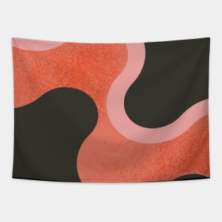 Pink geometric shape Tapestry