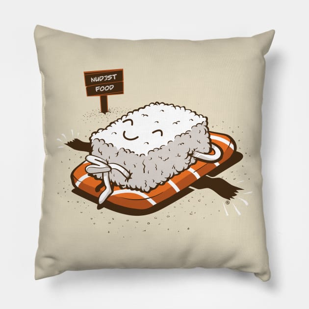 NUDIST FOOD Pillow by FernandoSala