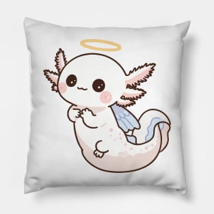 cute baby angel axolotl Pillow