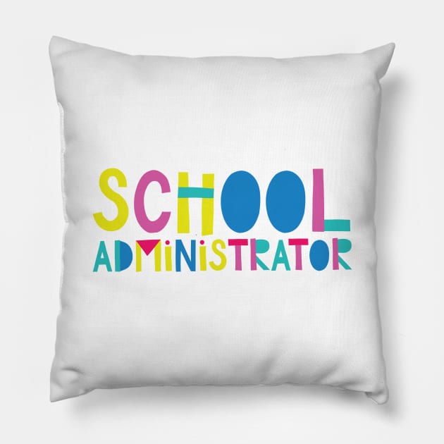 School Administrator Gift Idea Cute Back to School Pillow by BetterManufaktur