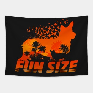 Fun Size Corgi Silhouette Tapestry