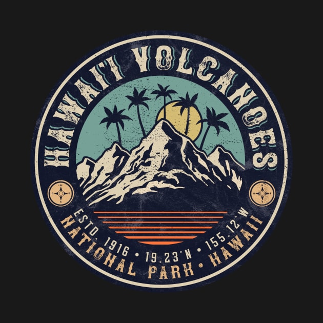 Hawaii Volcanoes National Park Islands Vintage by MarkusShirts