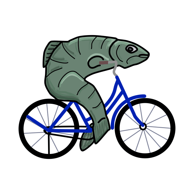 Fish on a bicycle by Sci-Emily