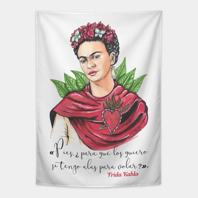 Frida Kahlo - phrase Tapestry by Pendientera