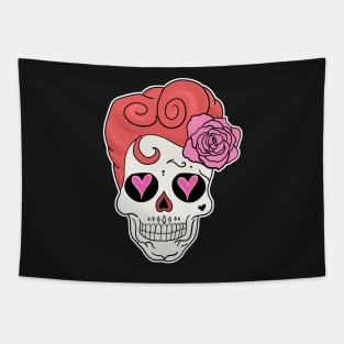 Mexican Skull Dia de los muertos Day of the dead Tapestry