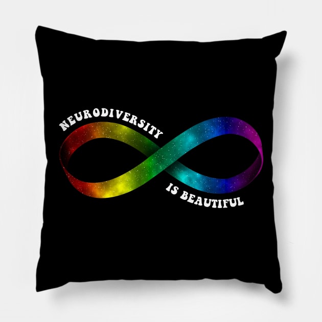 Neurodiversity Is Beautiful Pillow by mia_me