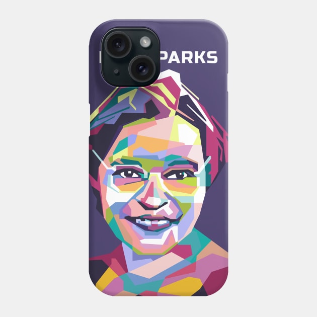 Abstract Popart Rosa Parks in WPAP Phone Case by smd90