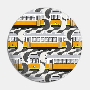 Lisbon trams // Portuguese Rossio cobblestone inspiration background lemon lime and marigold transport Pin