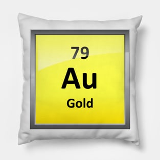 Gold Chemical Element Symbol - Periodic Table Pillow