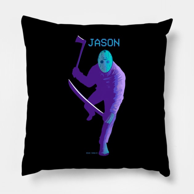 Jason 8 bit Pillow by DougSQ