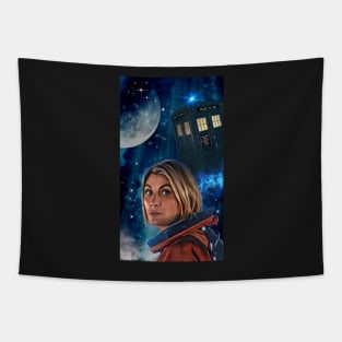 13th doctor/orange space suite Tapestry