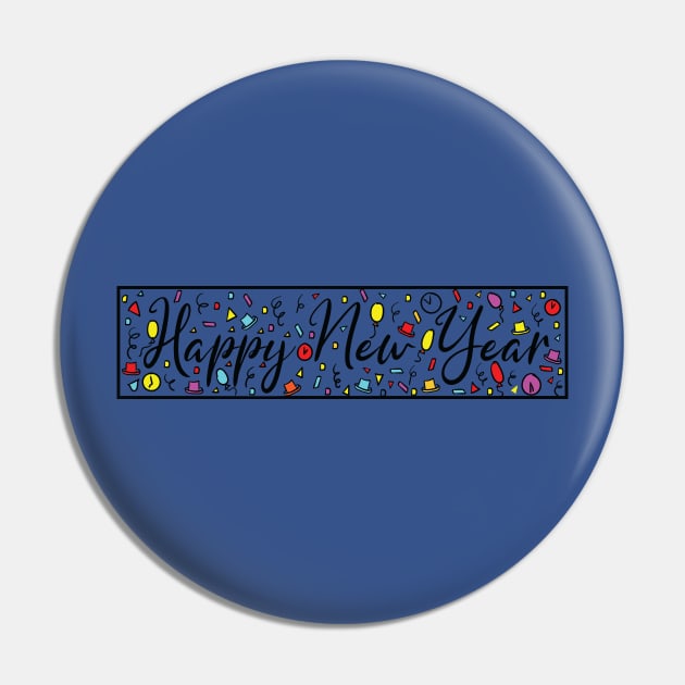 Happy New Year Pin by holidaystore