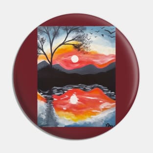 Mountain Sunset Pin