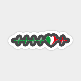 Italian heartbeat flag Magnet