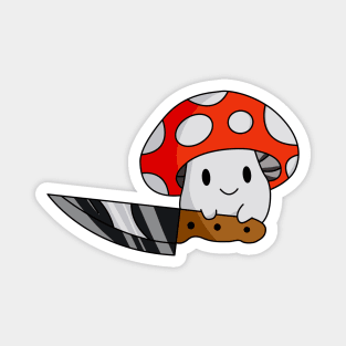 Fantastic mushroom with knife Magnet