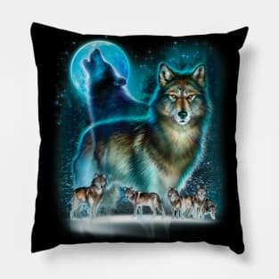 Winter Wolves Pillow