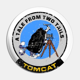 F-14 Tomcat - A Tale From Two Tails... - Grunge Style Pin