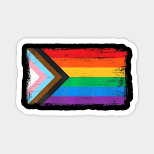 Progress Pride Flag Lgbt Month Gay Lesbian Transgender Magnet