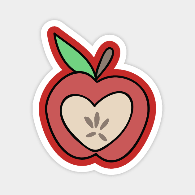 Heart Apple Magnet by saradaboru