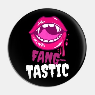 Fangtastic Vampire Halloween Lips Pin