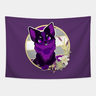 Gray-asexual corgi Tapestry