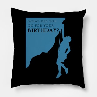 Bouldering Birthday Party Pillow