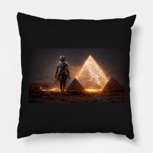 lightning Pyramid art Pillow