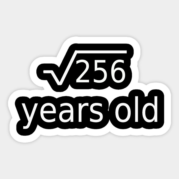 16 Years 16th Birthday Math 16th Sticker Teepublic