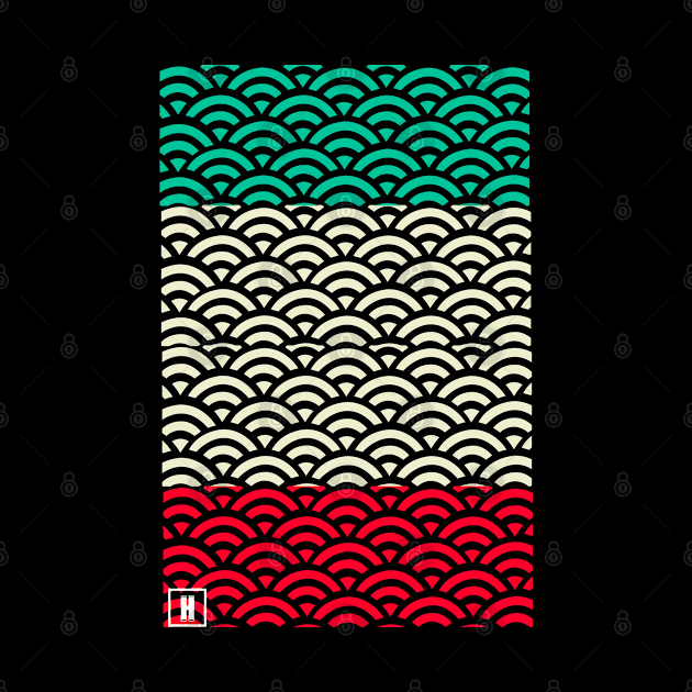 Retro Japanese Clouds Pattern RE:COLOR 24 by HCreatives