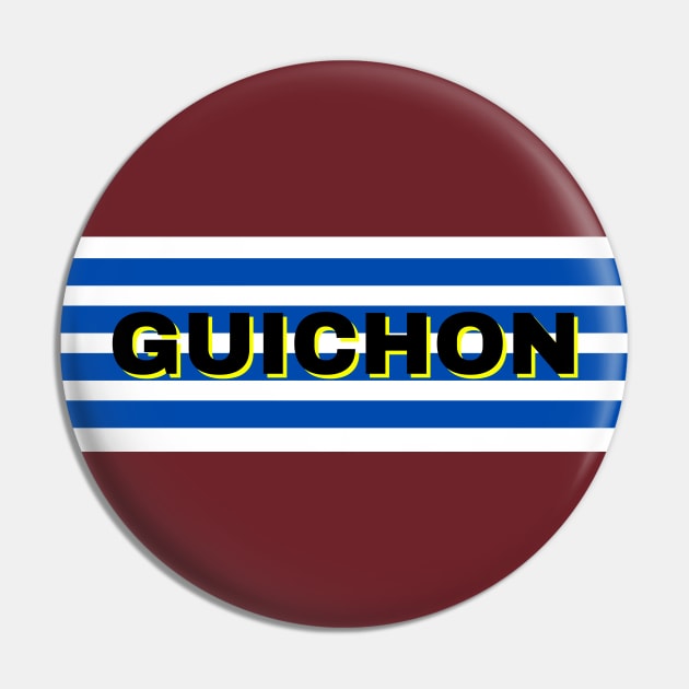 Guichon City in Uruguay Flag Stripes Pin by aybe7elf