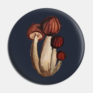 Mushrooms Watercolor Seamless Pattern Pin