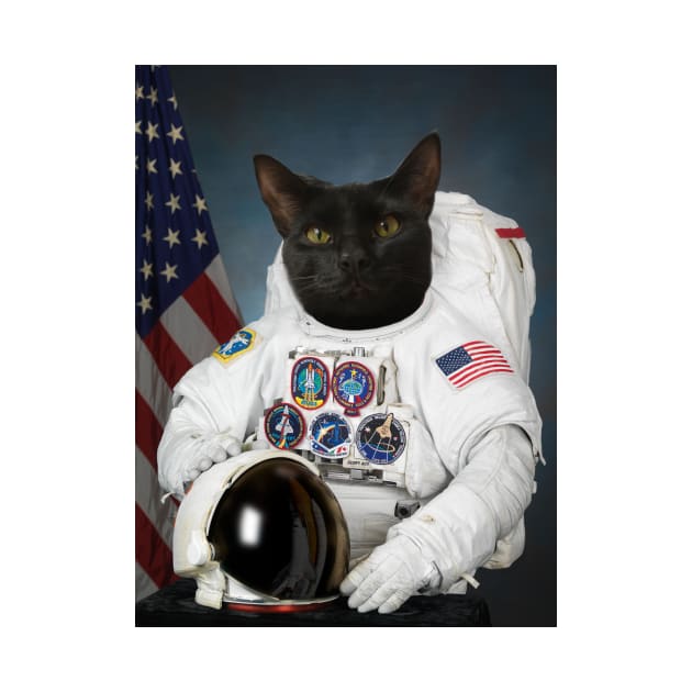 Black Cat Astronaut (Nasa Employee Photo) by treszurechest