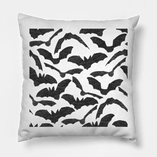 Halloween Bats - Gray Pillow