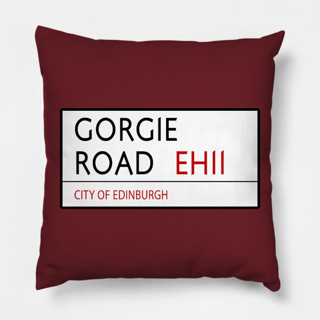 Gorgie Road (Hearts) Pillow by Confusion101