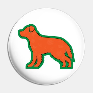 Retriever With Leafs Pin