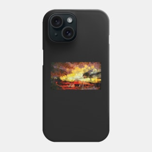 Train station with troubled skies Phone Case