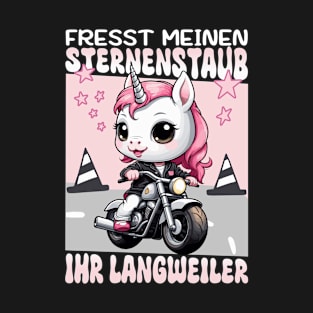 Einhorn auf Motorrad T-Shirt