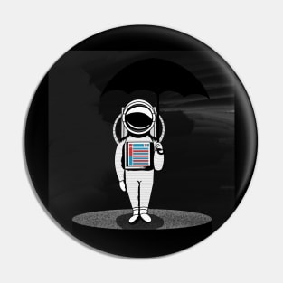 Astronout with umbrella Pin