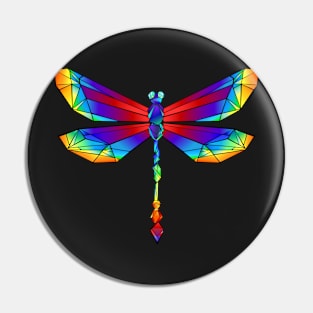 Rainbow Dragonfly - Polygonal Pin