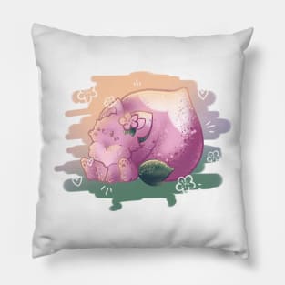 Kitsune Peach Cute Kawaii Pillow