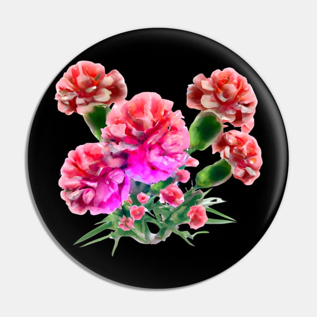 Carnation Pin by vaporgraphic