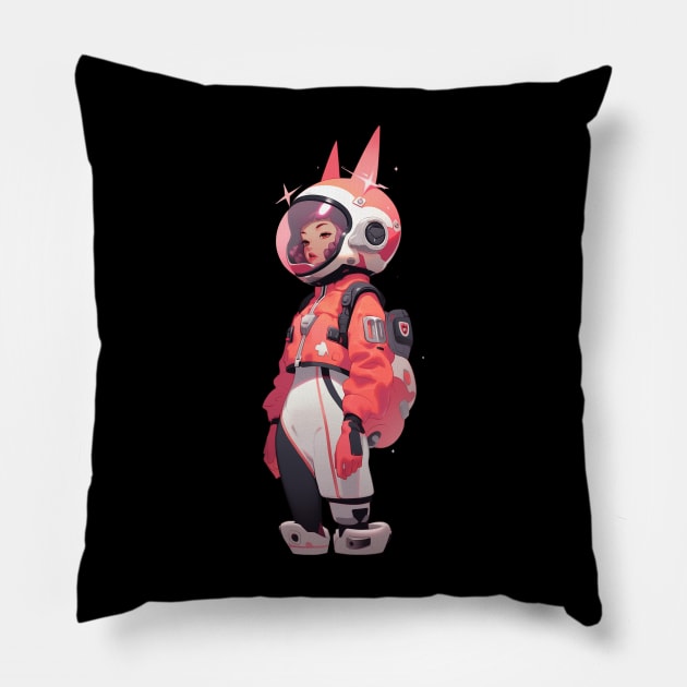 Anime Astronaut Girl Pillow by difrats