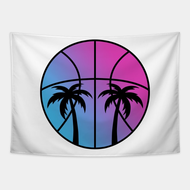 Miami Vice Beach Basketball - White Tapestry by BuzzerBeater00