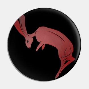 Dancing Red Rabbit Pin