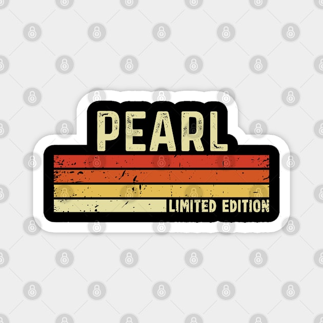 Pearl First Name Vintage Retro Gift For Pearl Magnet by CoolDesignsDz